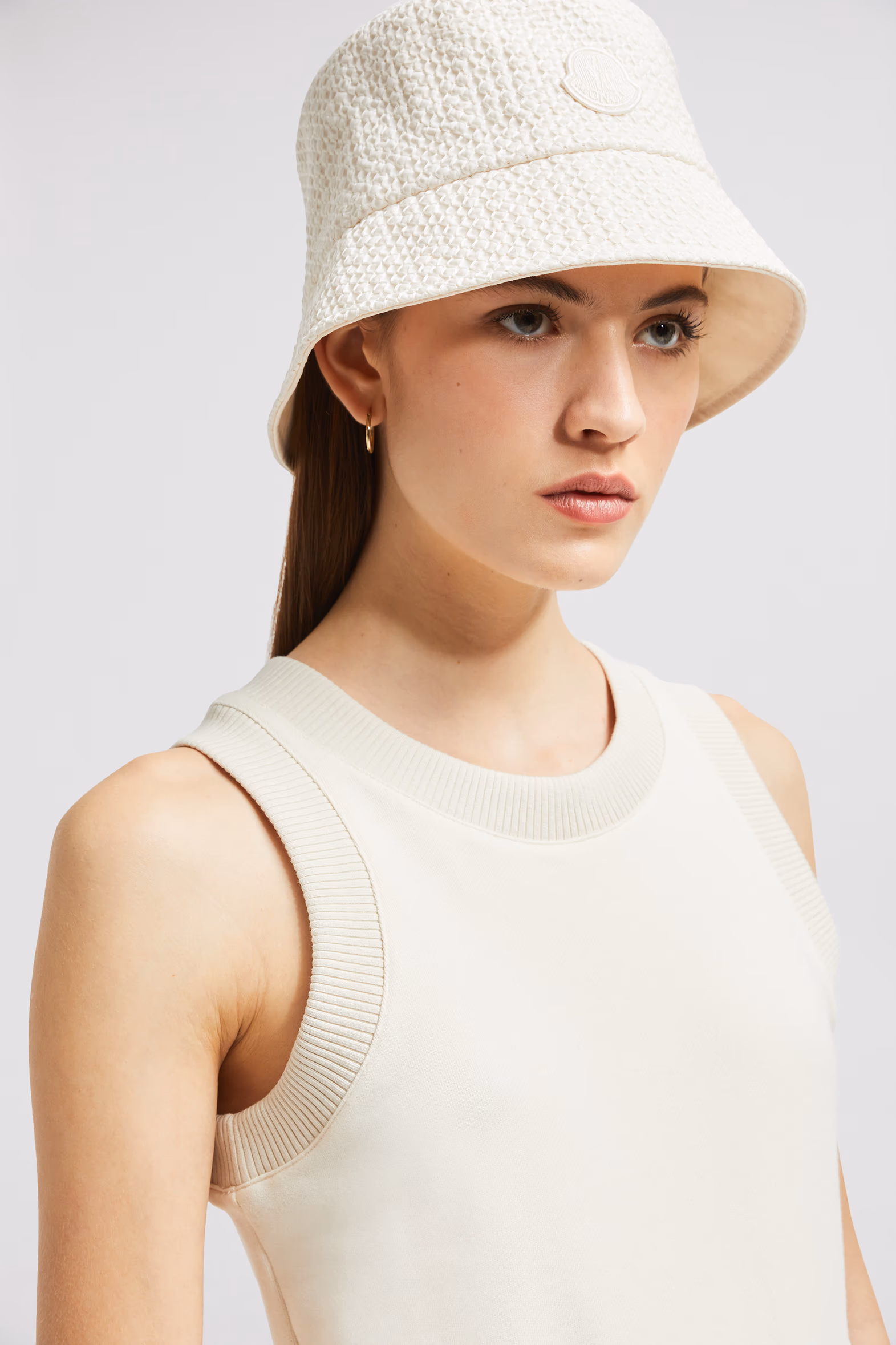 Embroidered Tank Top Women White Moncler 4